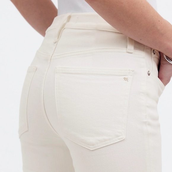 Madewell Petite Kick Out White Crop Jeans Size 26P - Picture 5 of 6